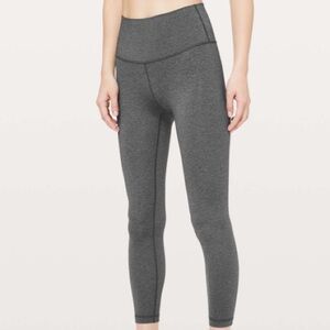 Lululemon Wunder Under High-Rise Full-On Luxtreme Heathered Black | Size 4, 27”